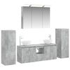 vidaXL Bathroom Furniture Set 6 pcs Concrete Grey