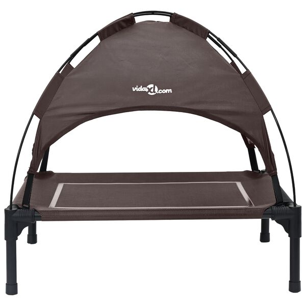 vidaXL Dog Bed Brown S Steel