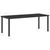 vidaXL Garden Table Black 200 x 80 x 73 cm Metal