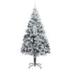 vidaXL Artificial Christmas Tree with 300 LEDs with Stand White 240 cm