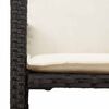 vidaXL 5 Piece Garden Bar Set with Cushions Black Poly Rattan Acacia