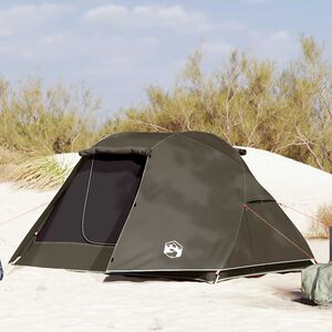 vidaXL Fishing Tent 3-Person Brown Waterproof