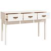 vidaXL Console Table White 114x40x75 cm Solid Wood Pine