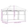 vidaXL Foldable Party Tent Pop-Up with 3 Sidewalls Terracotta