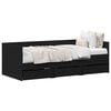 vidaXL Daybed with Headboard Black Oak 90 x 200 cm Engineered Wood