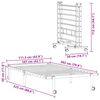 vidaXL Bed Frame without Mattress Foldable White 107x203 cm Steel