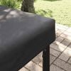vidaXL Table Cover Plain Black 72 x 122 x 15 cm Fabric