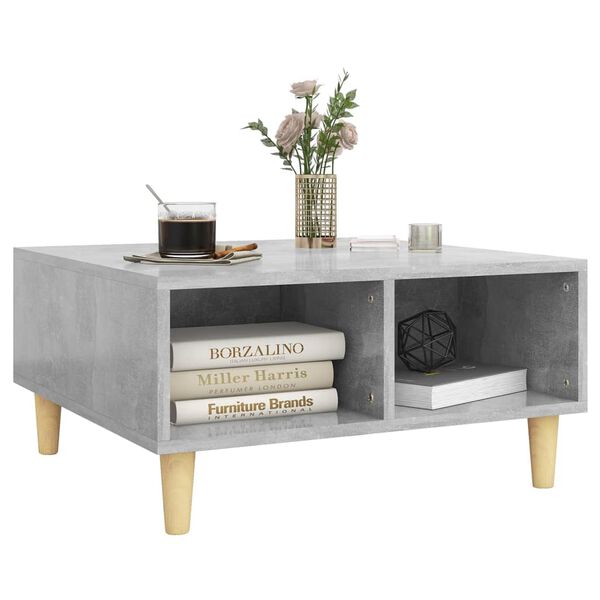 vidaXL Coffee Table Concrete Grey 60x60x30 cm Engineered Wood