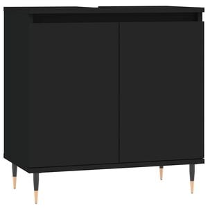 vidaXL Bathroom Cabinet Black 58x33x60 cm Engineered Wood