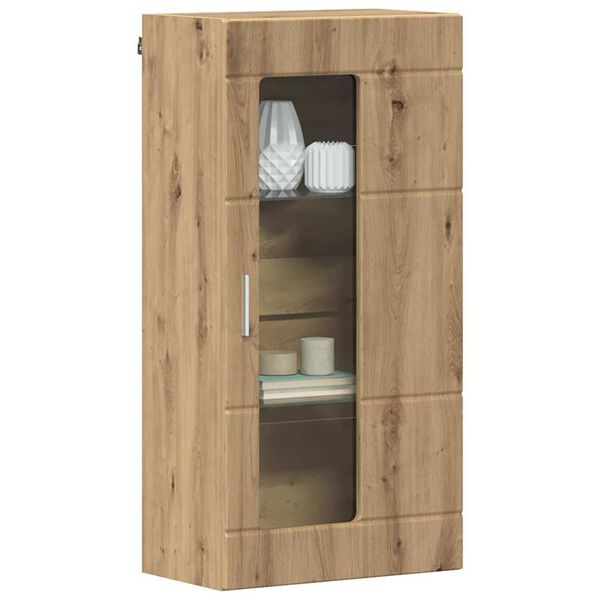 vidaXL Wall-mounted Cabinet with Storage Artisan oak 55 x 29 x 100 cm