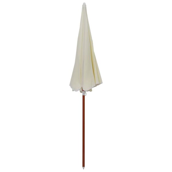 vidaXL Garden Parasol with Steel Pole 240 cm Sand