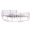 vidaXL Bed Frame without Mattress White Solid Wood 120x200 cm (810078+814135)