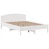 vidaXL Bookcase Bed without Mattress White 150x200 cm King Size Solid Wood Pine