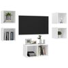 vidaXL 5 Piece TV Cabinet Set White Engineered Wood