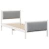 vidaXL Bed Frame with Headboard Light Grey 100 x 200 cm Fabric