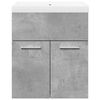 vidaXL 2 Piece Bathroom Furniture Set Concrete Grey Engineered Wood