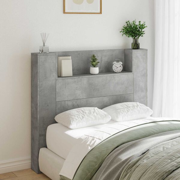 vidaXL Headboard Concrete Grey 120 x 16.5 x 103.5 cm Engineered Wood