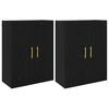 vidaXL Wall-Mounted Cabinet 2 pcs Black Oak 69.5 x 34 x 90 cm