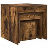 vidaXL Nesting Tables 3 pcs Smoked Oak Engineered Wood