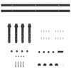 vidaXL Sliding Cabinet Door Kit 152 cm Carbon Steel