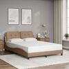 vidaXL Bed Frame without Mattress "Zadar" Cappuccino 120x200 cm Faux Leather