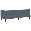 vidaXL Corner Bed Frame with Headboard Dark Grey 80 cm x 200 cm Velvet