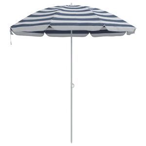 vidaXL Umbrella Blue and White 161 x 161 x 193 cm Polyester