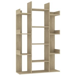 vidaXL Book Cabinet Sonoma Oak 86x25,5x140 cm Engineered Wood