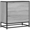 vidaXL Bedside Cabinet Grey Sonoma 60x31x60 cm Engineered Wood and Metal