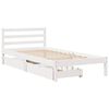 vidaXL Bed Frame without Mattress White 90x200 cm Solid Wood Pine