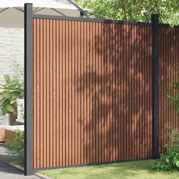 vidaXL Fence Panel WPC Brown 173x186 cm