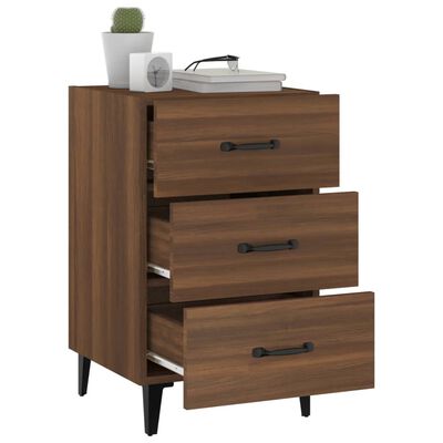 vidaXL Bedside Cabinet Brown Oak 40x40x66 cm Engineered Wood