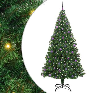 vidaXL Artificial Christmas Tree with 300 LEDs with Stand Green 240 cm