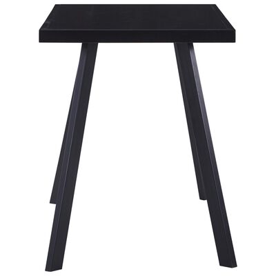 vidaXL Dining Table Black 120x60x75 cm Tempered Glass
