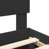 vidaXL Bed Frame with Headboard Black 200 x 200 cm Engineered Wood