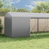 vidaXL Outdoor Dog Kennel with Roof Silver 2x14x2.5 m Galvanised Steel