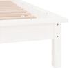 vidaXL LED Bed Frame without Mattress White 90x190 cm Single Single Solid Wood