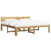vidaXL Double Bed Frame with Headboard ROSTOCK White 200 x 200 cm