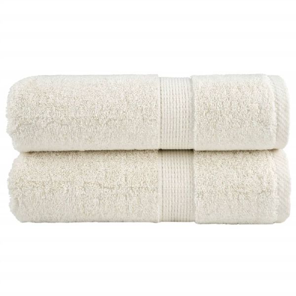 vidaXL Premium Wash Towels SOLUND 2 pcs Cream 30x30 cm 600 gsm