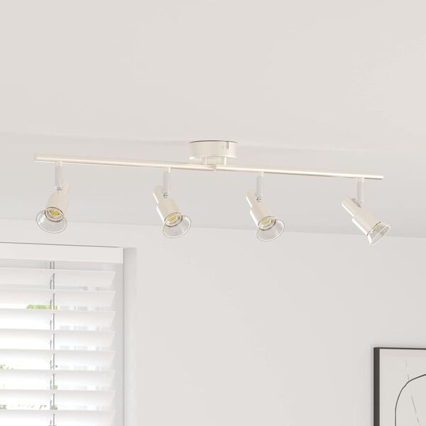 vidaXL Ceiling Spotlight with Spotlights Nickel 70 x 9 x 12.5 cm Steel