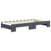 vidaXL Daybed with Trundle and Mattresses Dark Grey 90x190 cm Velvet