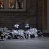 vidaXL LED Reindeers 2 pcs Cold White Fabric