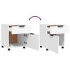vidaXL Mobile File Cabinet with Wheels White 45x38x54 cm Engineered Wood