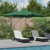 vidaXL Cantilever Roma Parasol Green and Black 352 x 251 x 265 cm