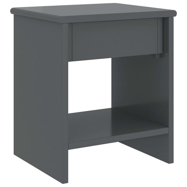 vidaXL Bedside Cabinet Dark Grey 35x30x40 cm Solid Pinewood
