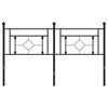 vidaXL Metal Headboard Black 150 cm