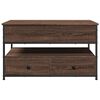 vidaXL Coffee Table Brown Oak 85x50x50 cm Engineered Wood and Metal