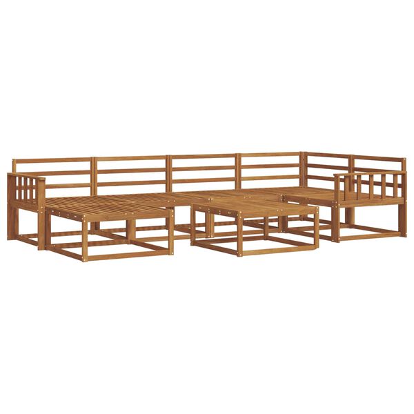 vidaXL Outdoor Sofa Set 7 pcs Natural Solid Acacia Wood