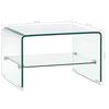 vidaXL Coffee Table Clear 50x45x33 cm Tempered Glass