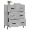vidaXL Sideboard Concrete Grey 69.5x34x90 cm Engineered Wood